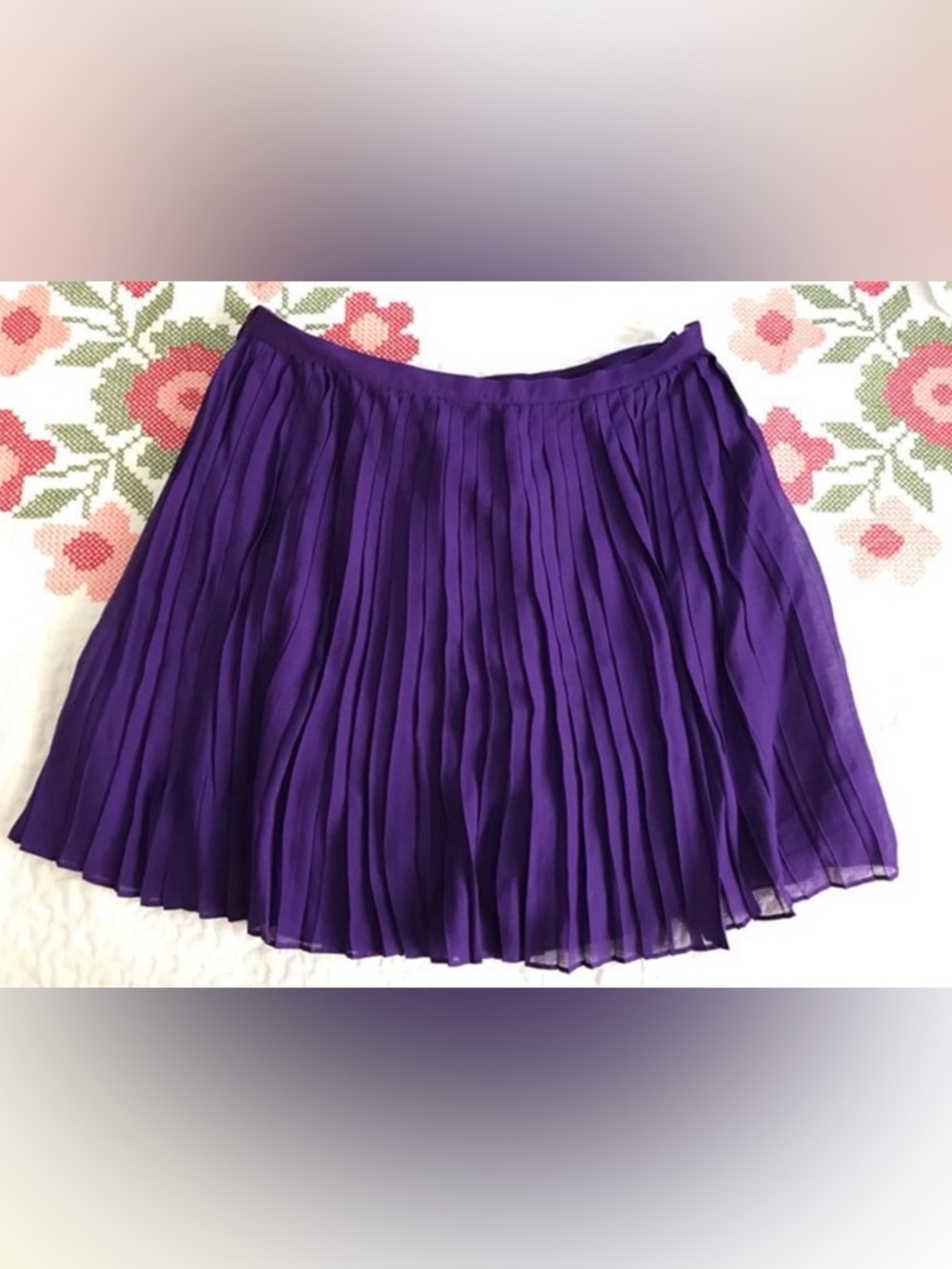 J. Crew Purple Pleated Skirt size 2…
